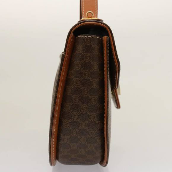 CELINE Macadam Canvas Hand Bag PVC 2way Brown Auth 75809 - Picture 3 of 16